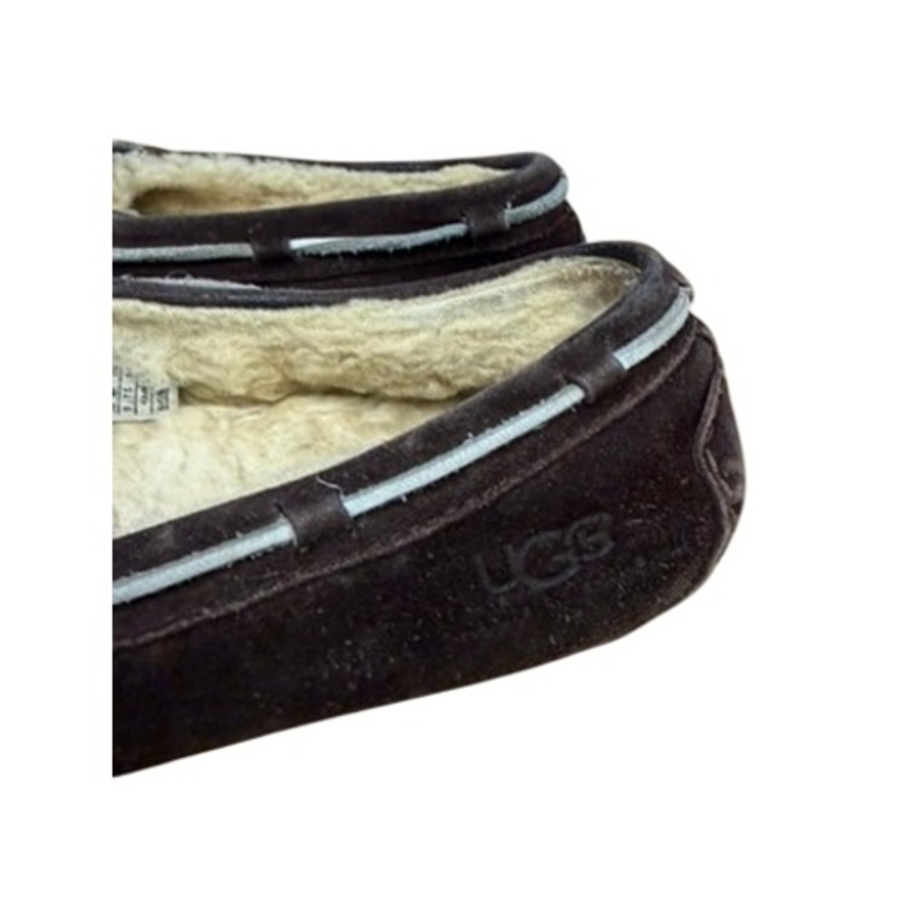 UGG Australia Dakota Espresso Brown Suede Sheepskin Moccasin Slippers Womens 9 - Picture 9 of 13